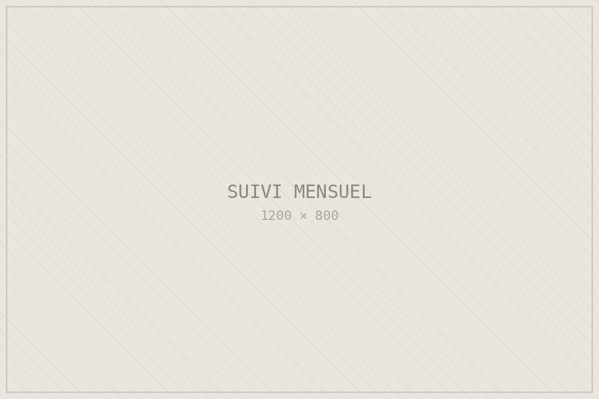 Suivi éditorial mensuel des réseaux d'un restaurant